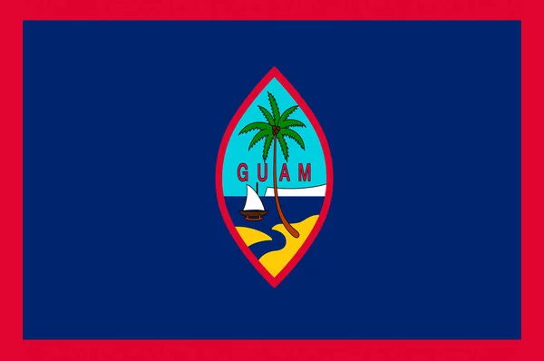 Flag of Guam (US), Hagatna - Melanesia — Stock Photo, Image