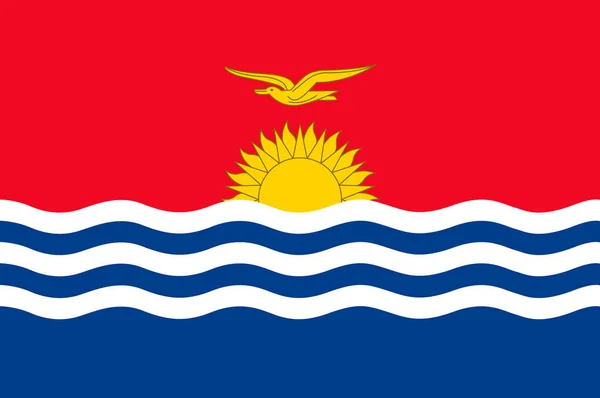 Flag of Kiribati, Micronesia — Stock Photo, Image