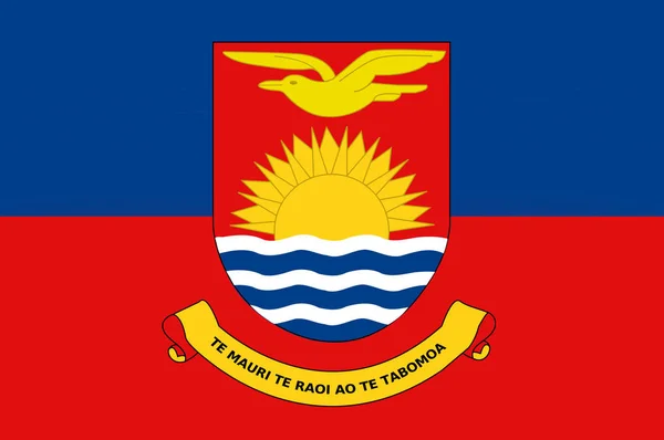Flaga Kiribati Mikronezja — Zdjęcie stockowe