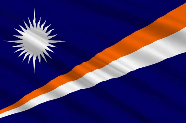Bandera de Islas Marshall, Majuro — Foto de Stock