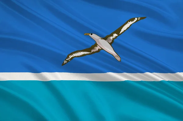 Flag of Midway Atoll island — Stock Photo, Image