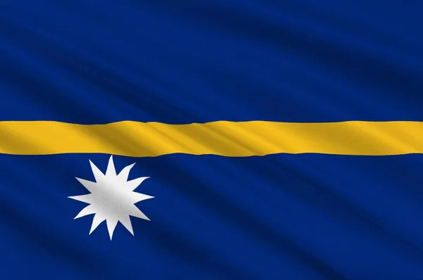 Bandeira de Nauru, Micronésia — Fotografia de Stock