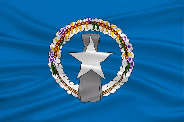 Flag of Northern Mariana Islands (USA), Saipan - Micronesia — Stock Photo, Image