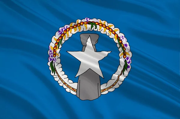 Bandera de Islas Marianas del Norte (Estados Unidos), Saipán - Micronesia — Foto de Stock