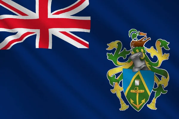 Bandiera delle Isole Pitcairn, Adamstown — Foto Stock
