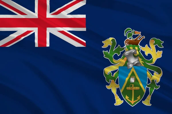 Vlajka Pitcairnových ostrovů, Adamstown — Stock fotografie