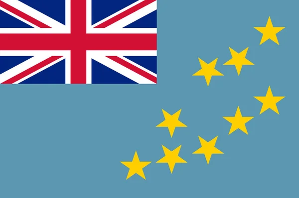 Vlag van Tuvalu, Funafuti - Polynesië — Stockfoto