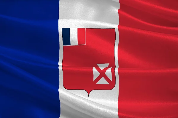 Bandera de Wallis y Futuna (Francia), Mata-Utu - Polinesia — Foto de Stock