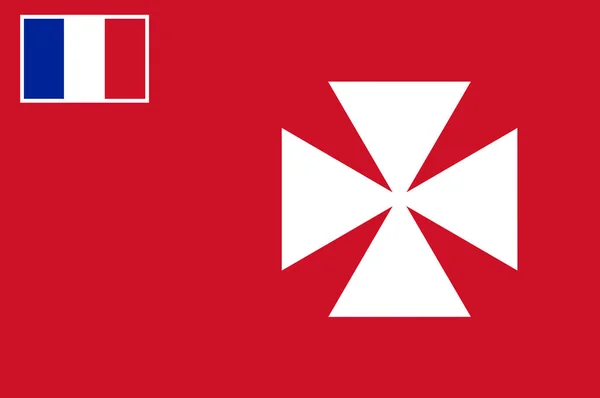 Flaga Uvea w Wallis i Futuna (Francja), Mata Utu – Polynesia — Zdjęcie stockowe