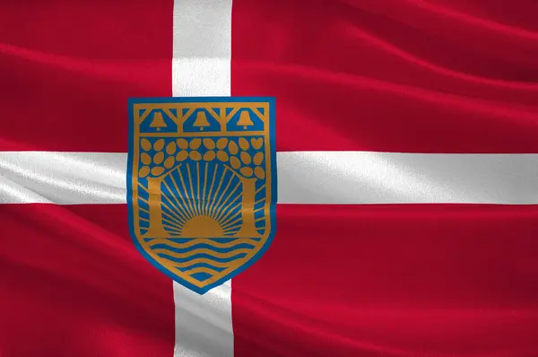 Vlag van Gentofte is een gemeente in Denemarken — Stockfoto