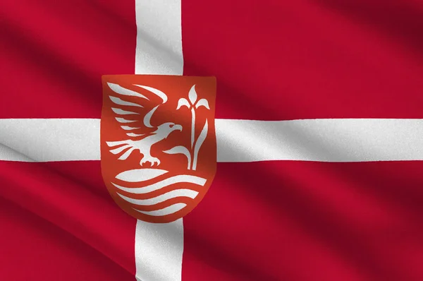 Drapeau de Kolding dans la région du sud du Danemark — Photo