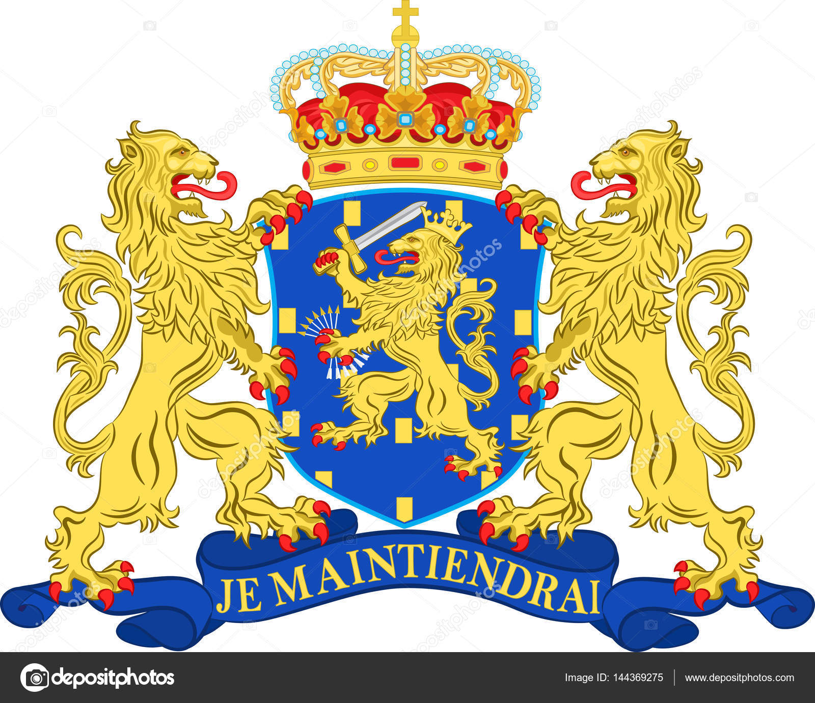 Vector: leon escudo holanda | Escudo de Holanda — Foto de ...