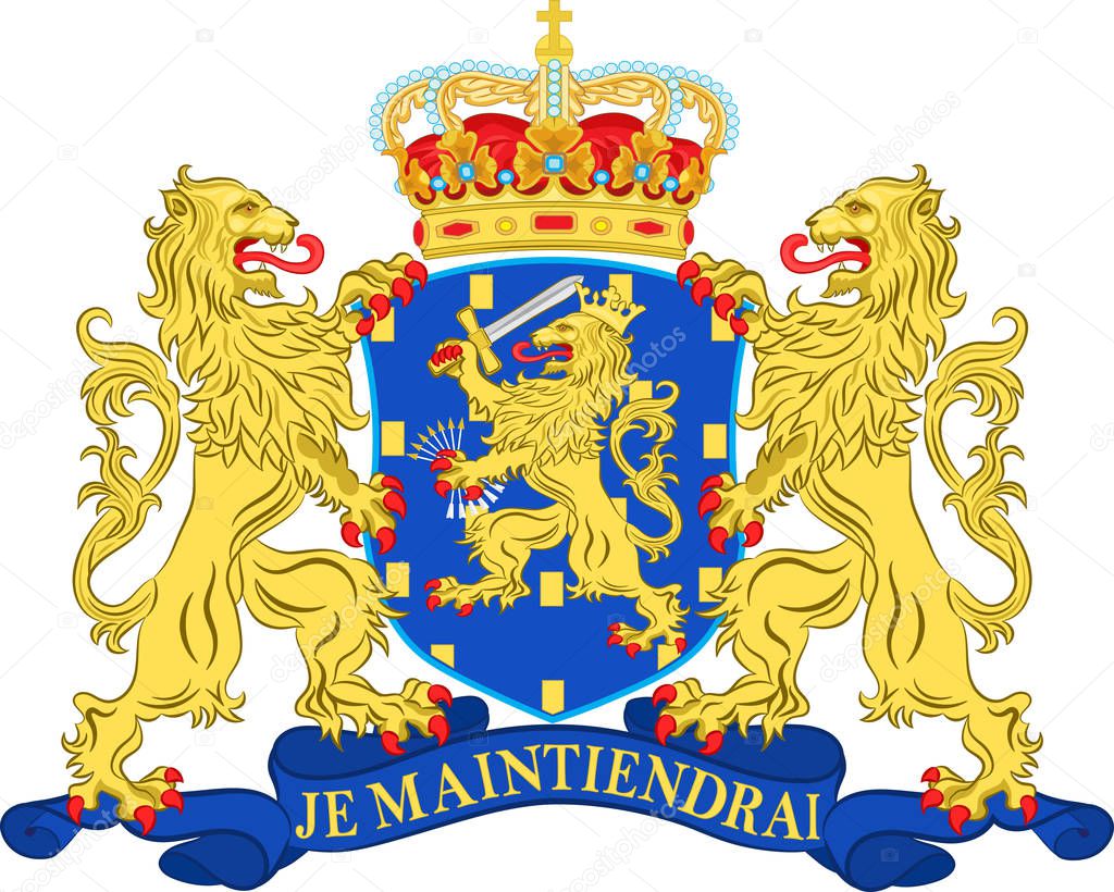 Vector: leon escudo holanda | Escudo de Holanda — Foto de stock © dique