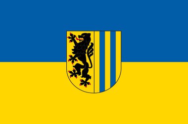 Almanya 'da Saxony 'deki Leipzig bayrağı