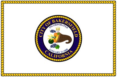 Kern County, USA noktasındaki Bakersfield bayrağı