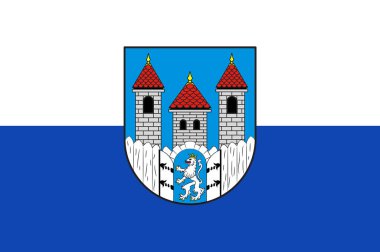 Lower Saxony, Almanya noktasındaki Holzminde bayrağı.