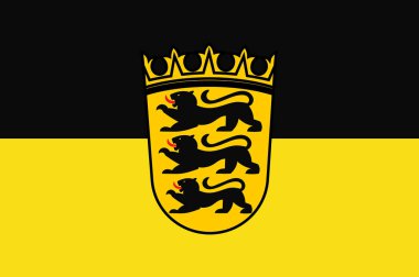 Baden-Wuerttemberg Almanya ülkesi bayrağı