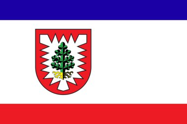 Almanya 'da Schleswig-Holstein içinde Pinneberg bayrağı