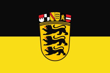 Baden-Wuerttemberg Almanya ülkesi bayrağı