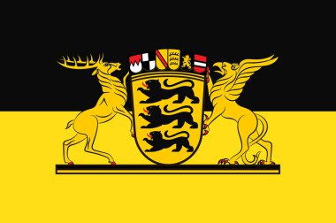 Baden-Wuerttemberg Almanya ülkesi bayrağı