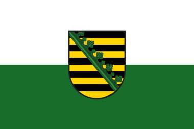 Flag of Saxony in Germany clipart