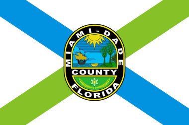 Flag of Miami-Dade County in Florida, USA clipart