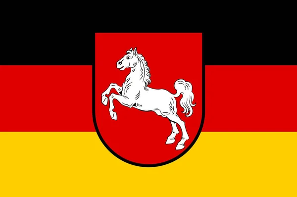 Bandeira da Baixa Saxónia, Alemanha — Fotografia de Stock