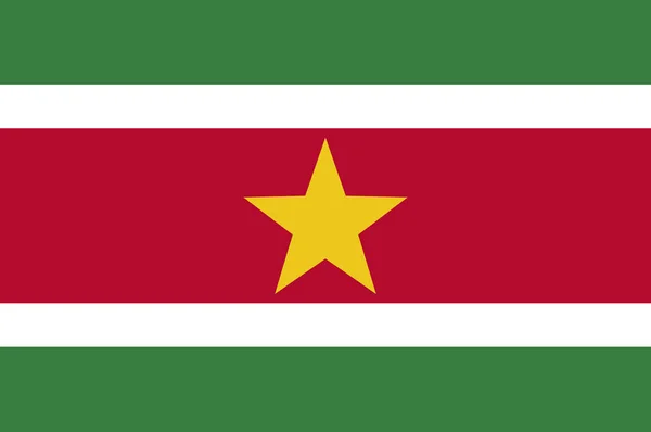 Flag of Republic of Suriname — Stock Photo, Image