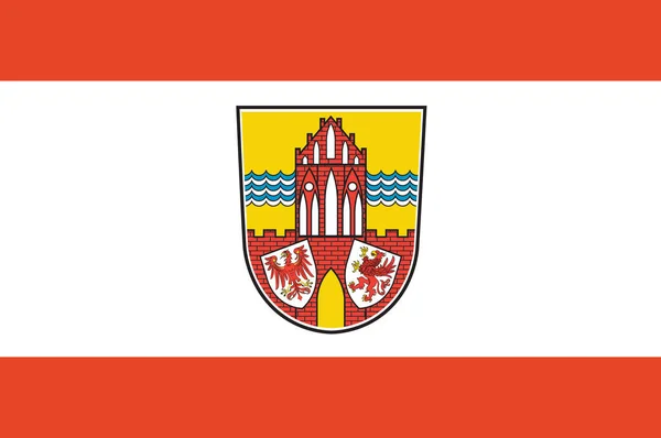 Bandera de Uckermark en Brandeburgo, Alemania — Foto de Stock