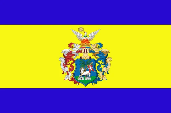 Bandeira de Debrecen no condado de Hajdu-Bihar, na Hungria — Fotografia de Stock