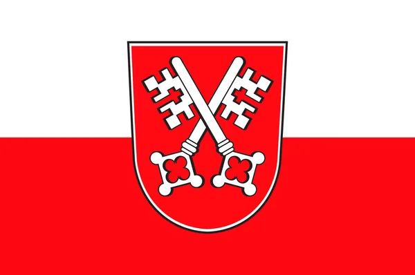 Regensburgs flagga i Oberpfalz i Bayern, Tyskland — Stockfoto