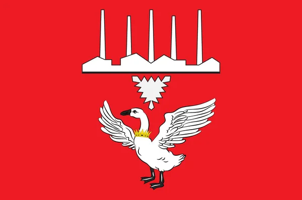 Прапор Нойуфенстера в Гершлегу-Гольштейн в Німеччині — стокове фото