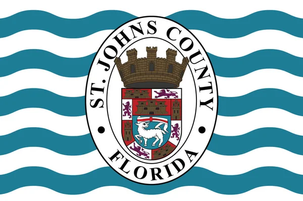 Bandera del Condado de St. Johns en Florida, Estados Unidos — Foto de Stock