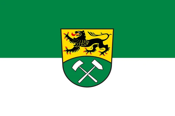 Vlag van Erzgebirgskreis in Saksen in Duitsland — Stockfoto
