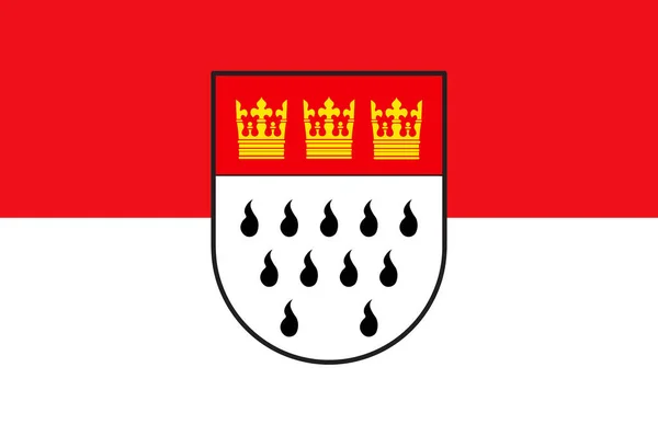 Kölns flagga i Nordrhein-Westfalen, Tyskland — Stockfoto
