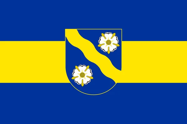 Liechtenstein içinde Gamprin bayrağı — Stok fotoğraf