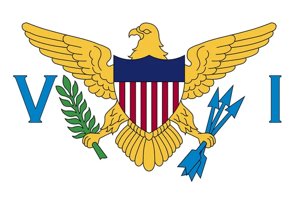 Vlajka Panenských ostrovů Spojených států amerických — Stock fotografie