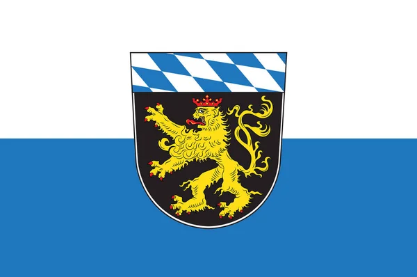 Flagge von Oberbayern in Bayern, Deutschland — Stockfoto