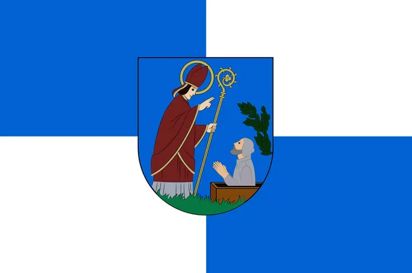 Flag of Telsiai in Telsiai County in Lithuania — Stock Photo, Image