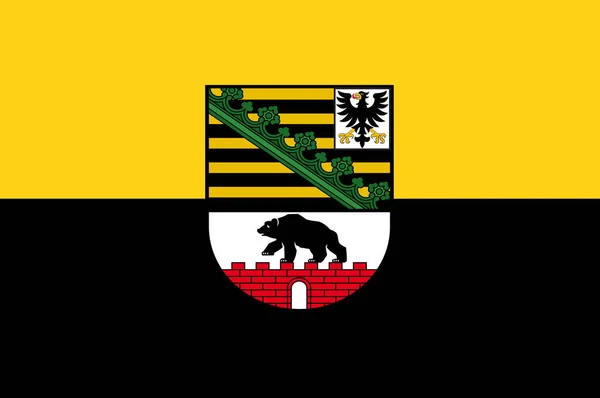 A németországi Szász-Anhalt zászlaja — Stock Fotó