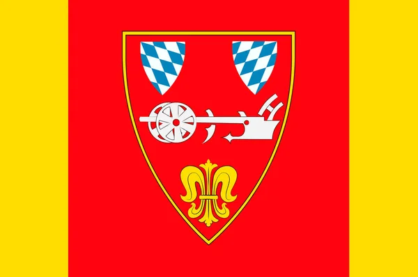 Straubing zászlaja alsó-Bajorországban, Németországban — Stock Fotó