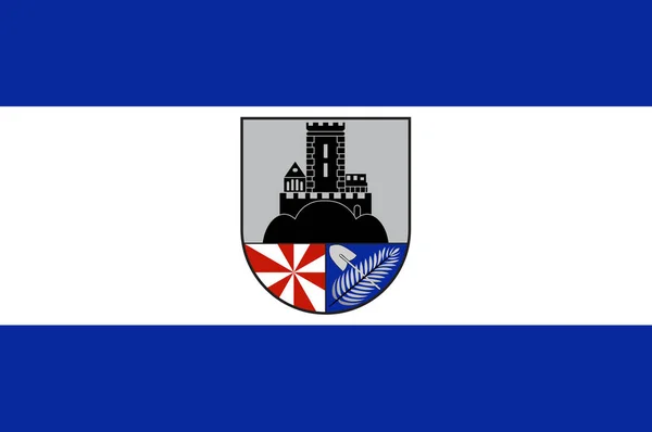 Прапор Нідандеренбаха в Північний Рейн-Вестфалія, Німеччина — стокове фото