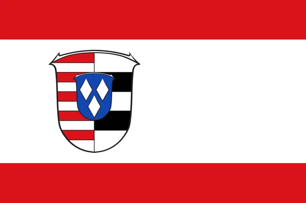Gross-Geraus flagga i Hessen, Tyskland. — Stockfoto