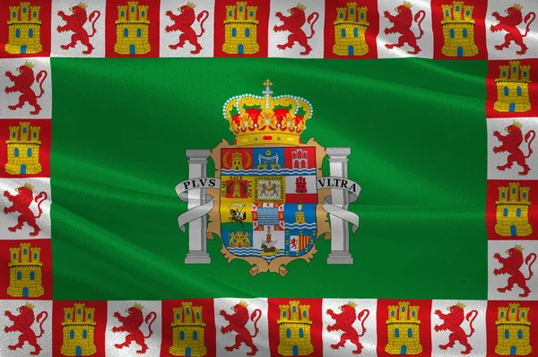 Σημαία του Κάδιξ στην Ανδαλουσία της Ισπανίας — Φωτογραφία Αρχείου