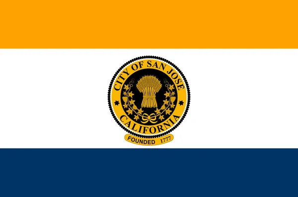 Bandeira de San Jose em Santa Clara, Estados Unidos — Fotografia de Stock