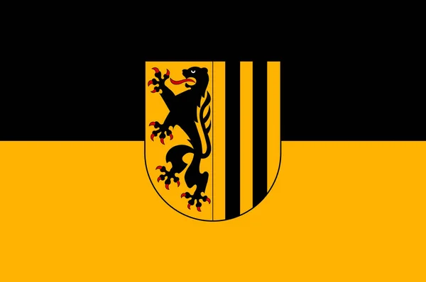 Flag of Dresden in Saxony in Germany — Stock Photo, Image