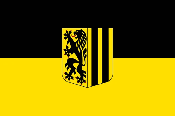 Flag of Dresden in Saxony in Germany — Stock Photo, Image