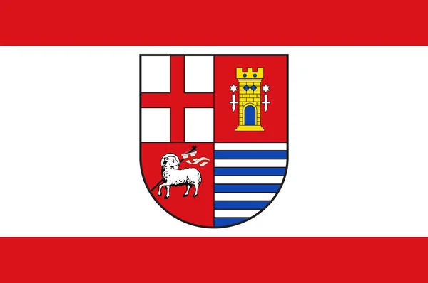 Rhineland-Palatinate, Alman içinde Eifelkreis Bitburg-Pruem bayrağı — Stok fotoğraf