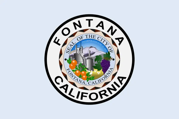 カリフォルニア州フォンタナの国旗, アメリカ合衆国 — ストック写真