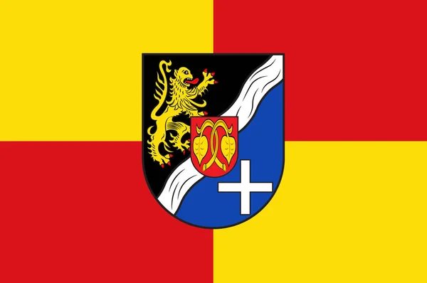 Bandera de Rhein-Pfalz-Kreis de Renania-Palatinado, Alemania — Foto de Stock